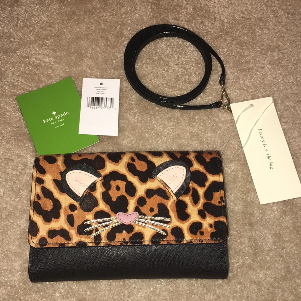 NWT Kate Spade running wild leopard summer bag